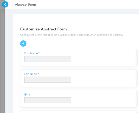 Customize Abstract Form